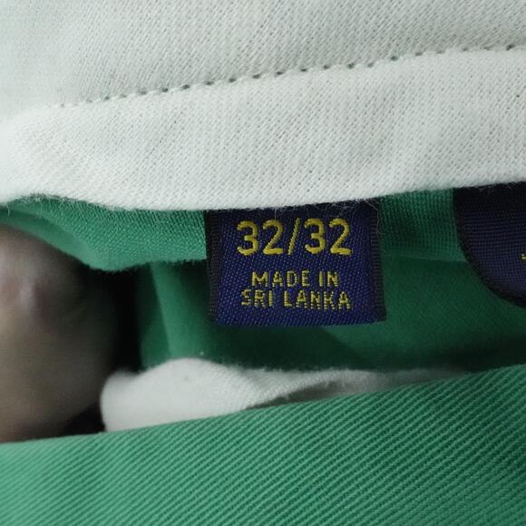 Polo Ralph Lauren Pants Mens 32x32 Green Classic Fit Chino Flat Front Casual - Picture 4 of 14